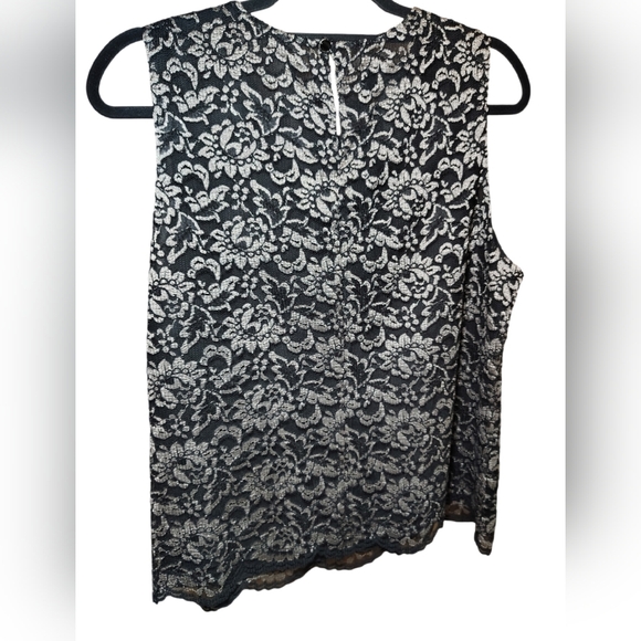 Rena Rowan Vintage Black and Silver Floral Blazer And Blouse - Picture 4 of 12